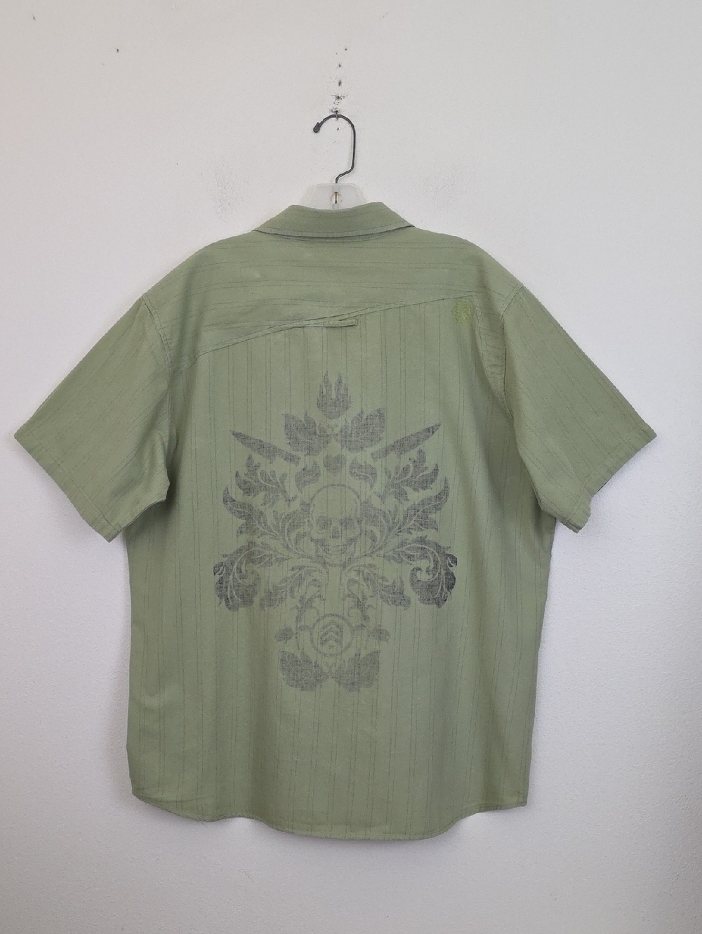 Analog Sage Green 100% Cotton Short Sleeve Button Shirt XL